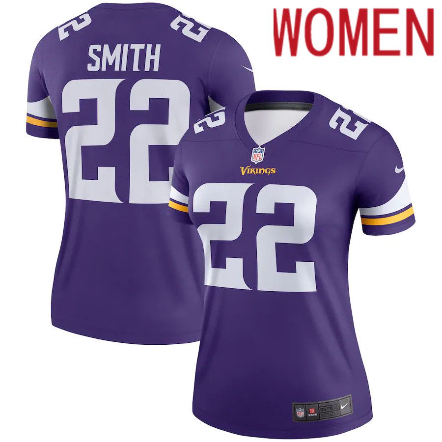 Women Minnesota Vikings #22 Harrison Smith Nike Purple Legend NFL Jersey->women nfl jersey->Women Jersey
